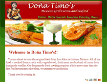 Tablet Screenshot of donatimosrestaurants.com